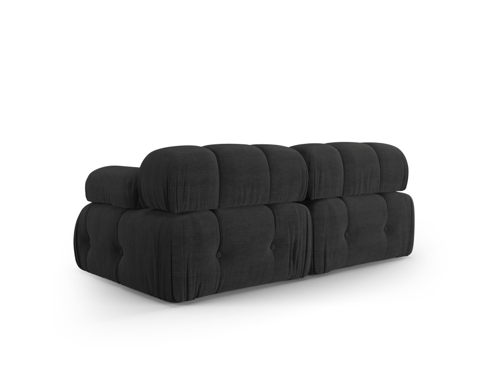 Modulārais dīvāns &#39;ferento&#39; melns, strukturēts audums