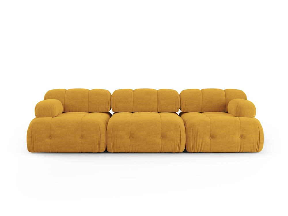 Modular sofa &#39;ferento&#39; mustard, structured fabric