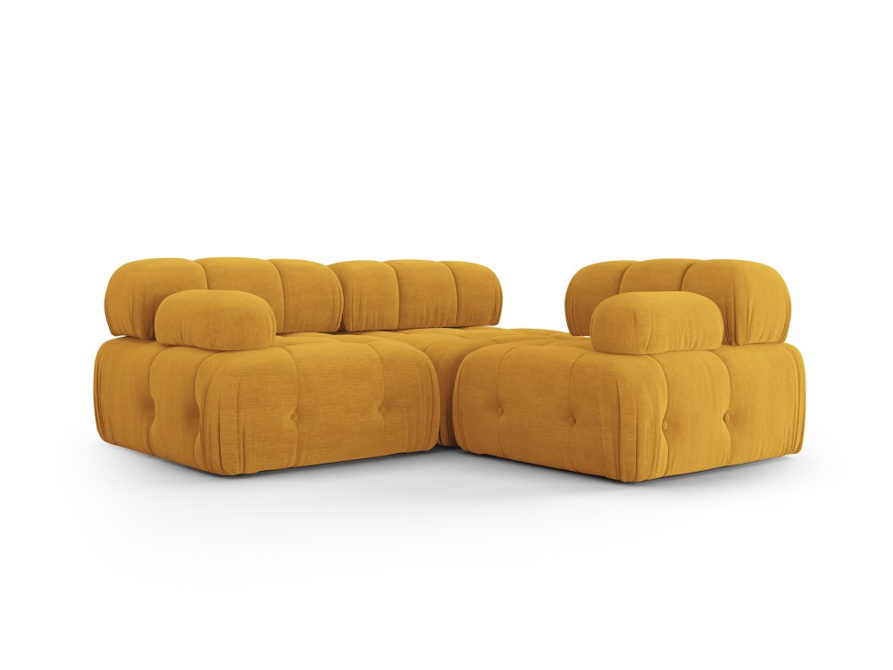 Modulaarinen sohva &#39;ferento&#39; sinappi, strukturoitu kangas