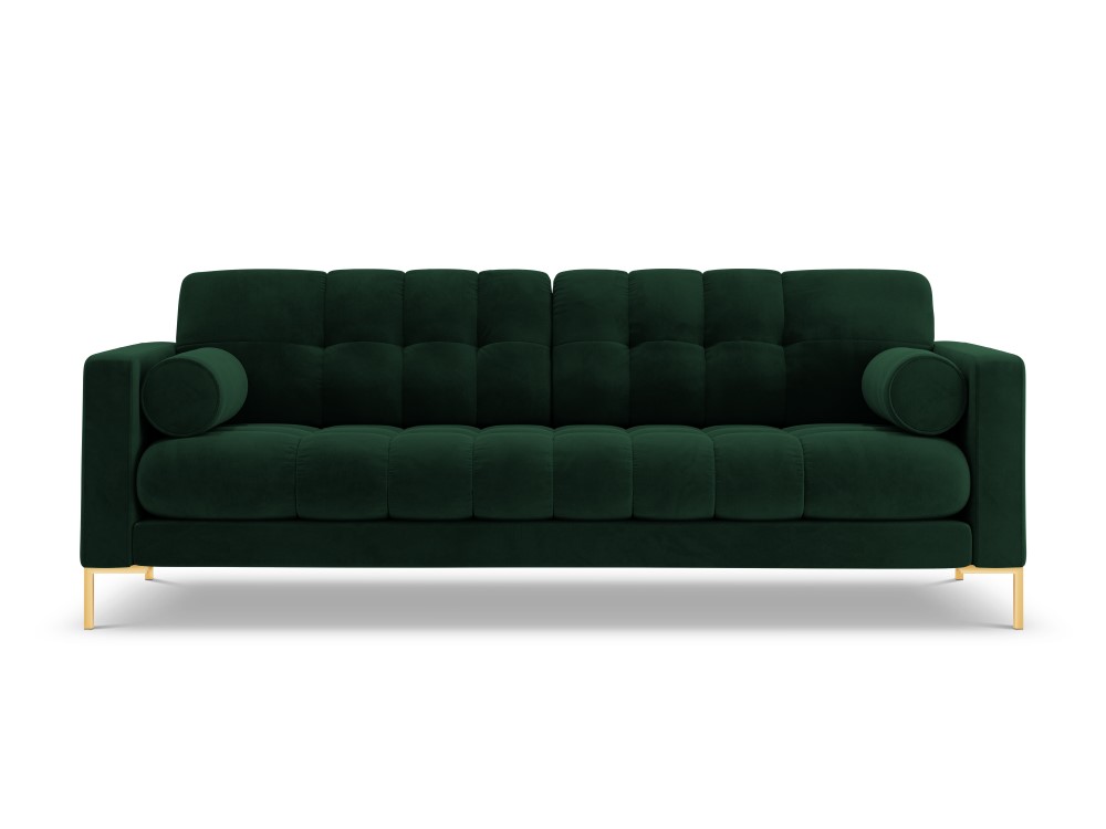 Dīvāns (bali) kosmopolītiska dizaina pudele zaļš, samts, zelta metāls