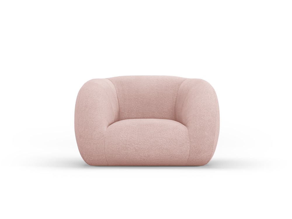 Boucle armchair &#39;essen&#39; pink, boucle