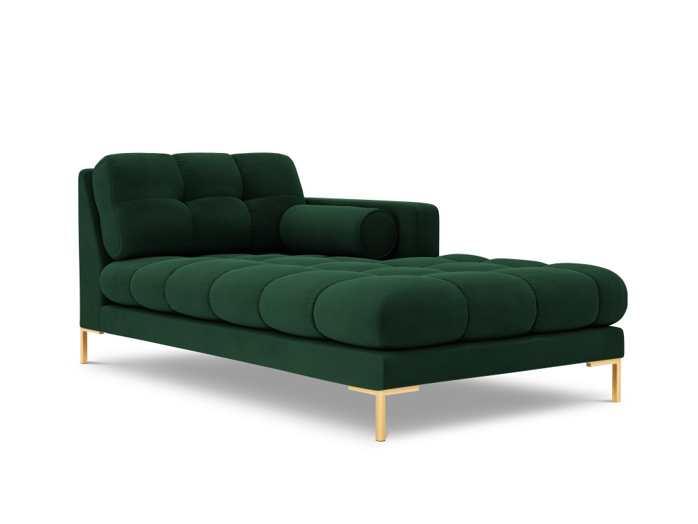 Izvelkamais dīvāns (bali) kosmopolītiska dizaina pudele zaļa, samta, zelta metāla, labāk