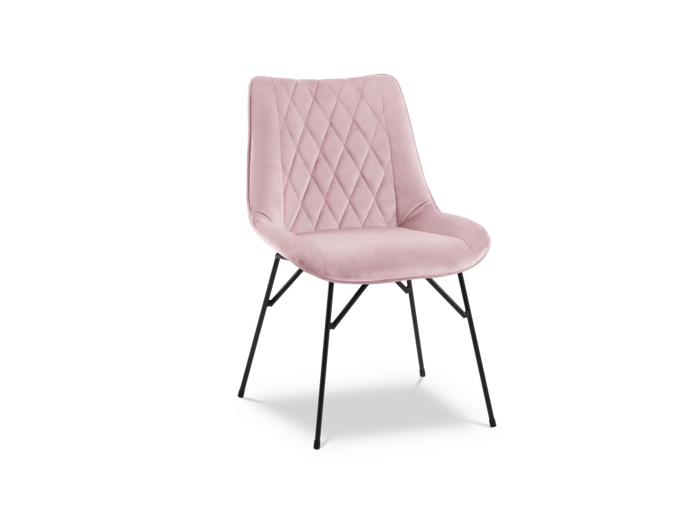 Aksominė kėdė (assago) kosmopolitiško dizaino levanda