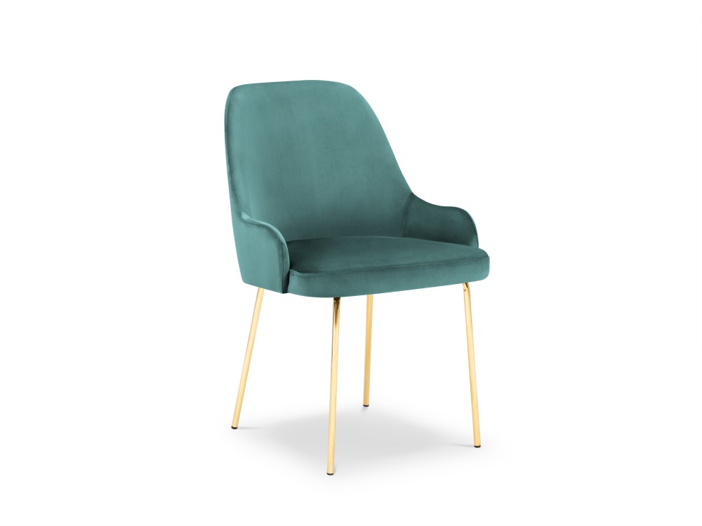 Velvet chair (with mala) cosmopolitan design gasoline, velvet, gold metal