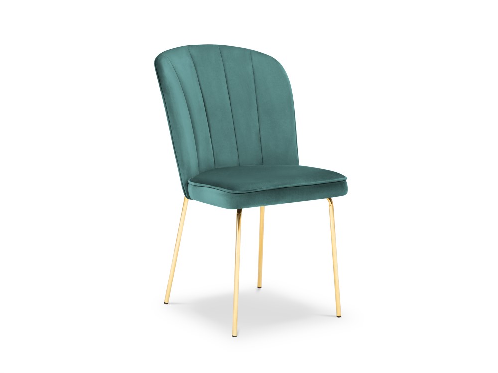 Velvet chair (perugia) cosmopolitan design gasoline, velvet, gold metal