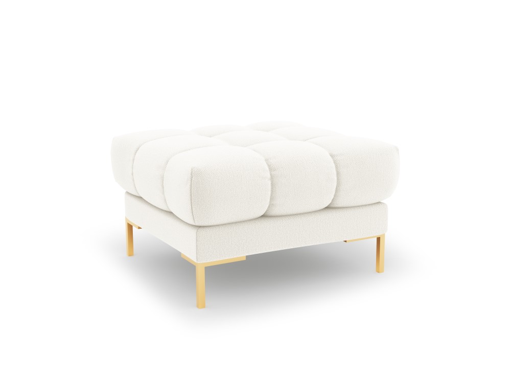 Velvet tumba (bali) cosmopolitan design light beige, gold metal, structured fabric